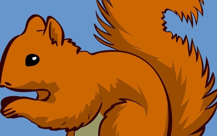 red squirrel cartoon