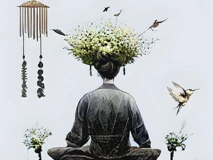 10 Minute Instrumental Bamboo Island Chimes With Ocean