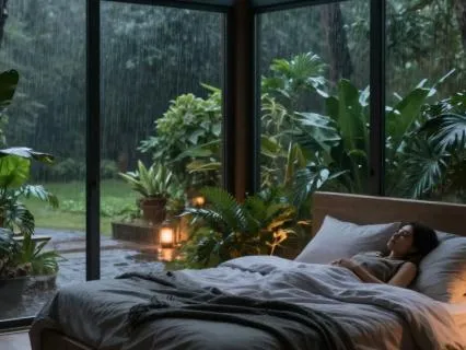 8 Hour Deep Sleep Meditation & Insomnia Relief (Rain, Music)