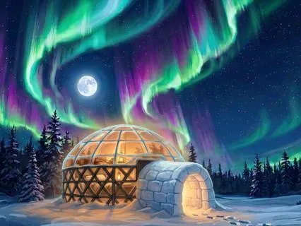 A Cozy Sleep Story In An Igloo Under The Northern Lights