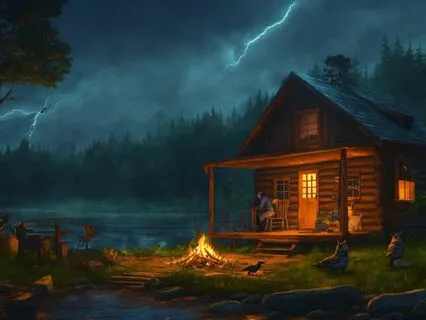 A Day In The Wood Cabin (Spatial Audio Meditation Journey)