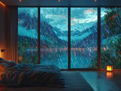 A Rhythmic Sleep Meditation With Rain And Fireplace Sound FX