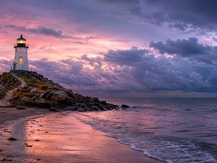 A Lighthouse In The Autumn Storm: Sleep Story Visualization