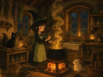 A Little Witch's Rainy Night Potion