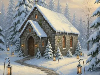 A Quiet Chapel In The Snow: A Peaceful Sleep Story