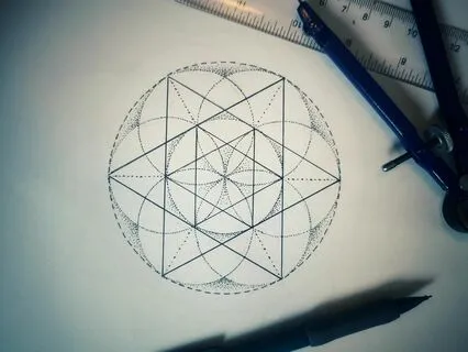Active Drawing Meditation- Seed Of Life With Double Hexagram