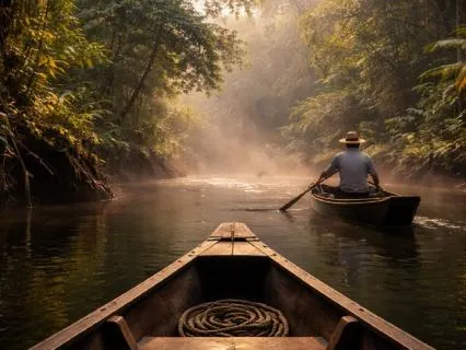 Amazon River Boat Ride, 3 Hour Jungle Ambience Nature Sounds