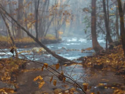 An Evening Of A Rainstorm On A River
