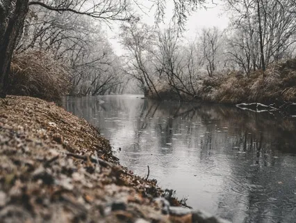 An Hour Of A Rainstorm On A River