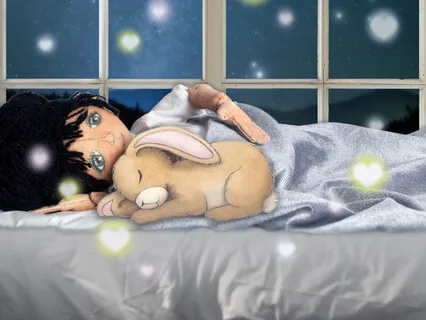 Animal Friend Snuggles At Bedtime