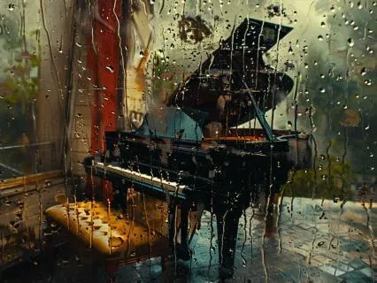 Bedtime Calming Piano Music + Gentle Rain [8 HOURS]