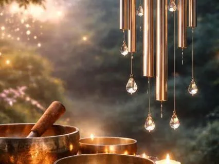 Bell Harmonics. Celestial Chimes And Singing Bowls