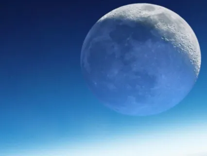 Blue Pearl In A Black Sky