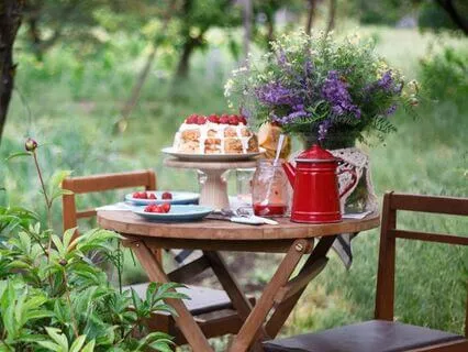 Breakfast In A Beautiful Garden Ambiance