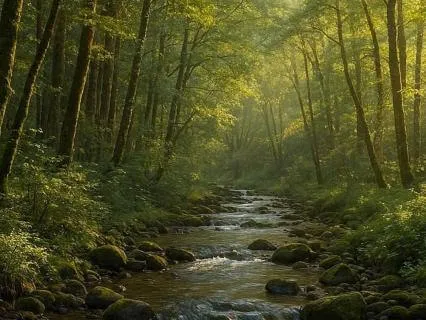 Calming Nature: Forest Birds & Flowing Water (40 Minutes)