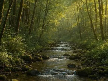 Calming Nature: Forest Birds & Flowing Water (60 Minutes)