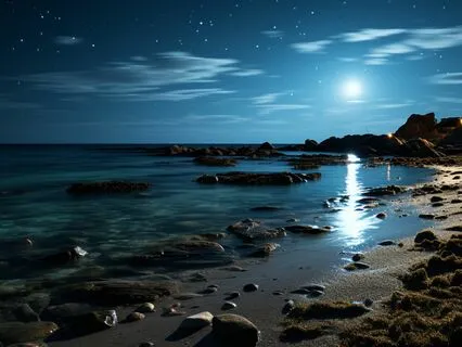 Calming Ocean Moon