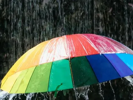 Calming Rain Under The Umbrella