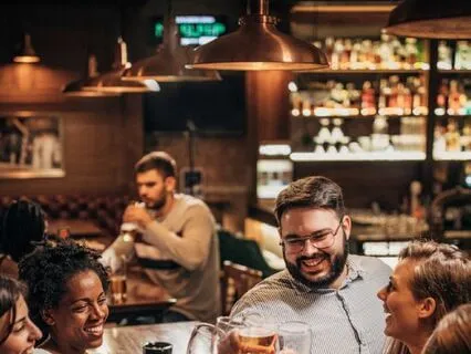 Christmas Celebration In The Pub Ambience