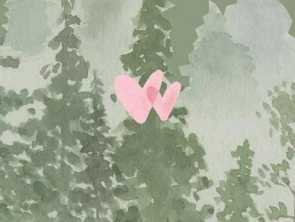 Connected Hearts In The Forest