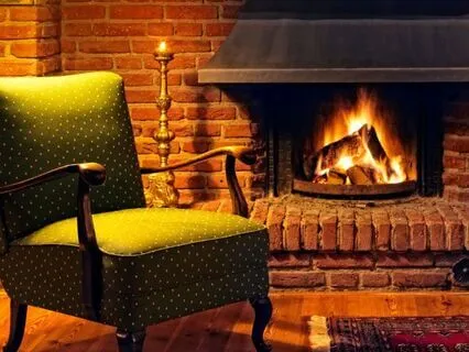 Cozy Winter Cabin With Relaxing Fireplace Sounds