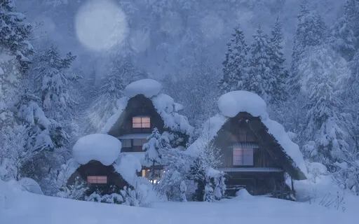 Crackling Fire During A Snow Storm (Long)