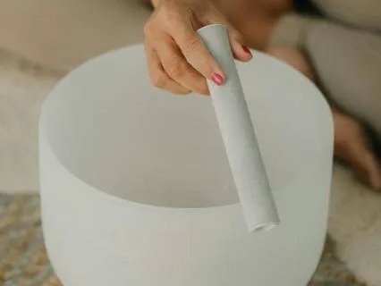 Crystal Bowls With Rainstick And Chimes