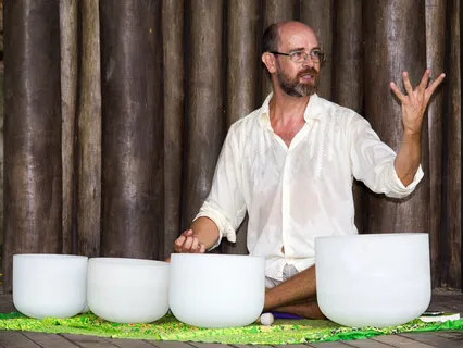 Crystal Singing Bowl Meditation with Harp & Flute