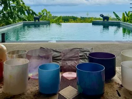 Crystal Singing Bowls With Tropical Rain (Audio Only)