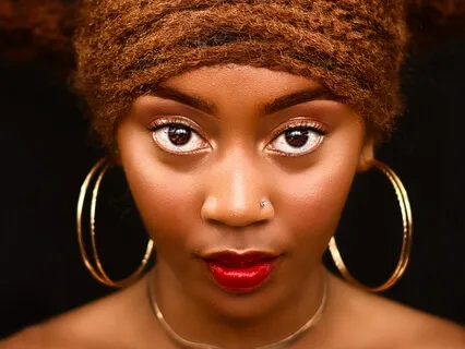 Curly Black Hair, Brown Silky Skin