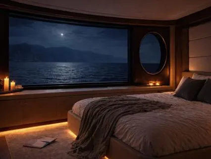 Deep Sleep 9 Hours Ocean Yacht Cabin + Soft Water Sounds