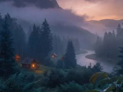 Distant Thunder And Soft Rain For Sleep