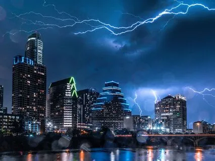 Downtown Austin Thunderstorm: Deep Sleep City Soundscape