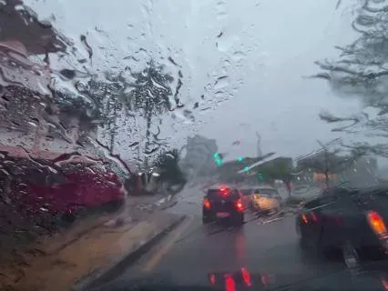 Driving in Heavy Rain at Night