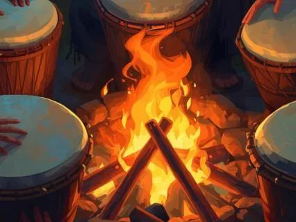Drumming Around the Campfire Shamanic-Style Meditation Track