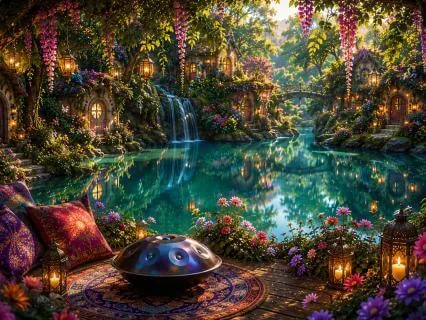 Enchanted Fairy Lagoon • Handpan & Nature Sounds For Calm