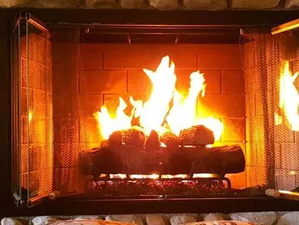 Evening Fireplace At The Cabin Nature And Bird Sounds