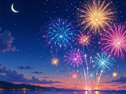 Fireworks Above The Sea: A Cozy Sleep Story