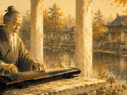 Flowing Water On The Guqin By A Retired Official