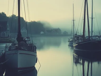 Foggy Harbor - Black Noise For Sleep (1 Hour)