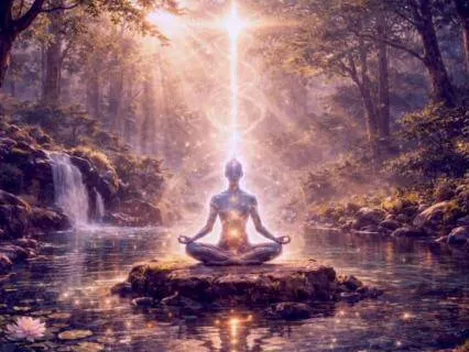 Forest Waterfall Meditation For Deep Sleep & Stress Relief