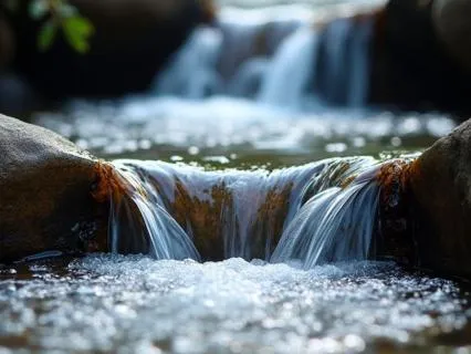 Forest Waterfall Over Rocks, Deep Rest, Sleep, Calm