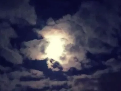 Full Moon With Mountain Vibrations