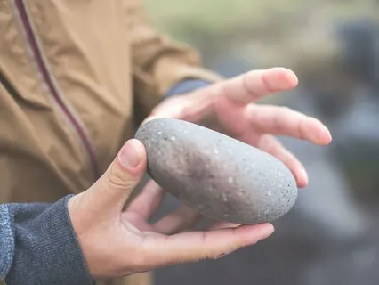 Grounding Meditation With A Rock