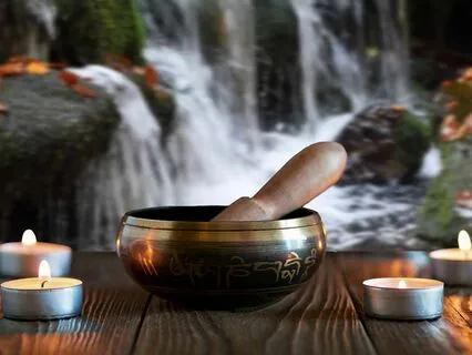 Harmonious Nature Serenade With Singing Bowls