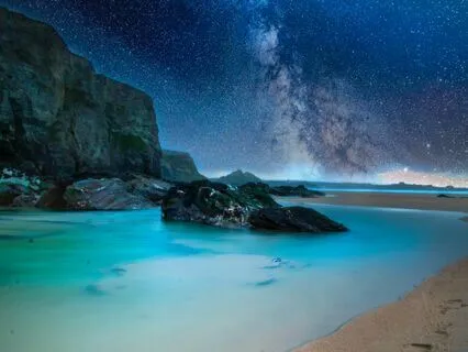 Hazy Evening Texture: Night Beach Vibes