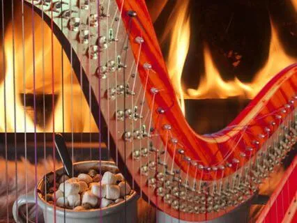 Healing Harp By The Fireplace: Winter Calm