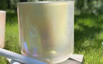 Heart Chakra - Expansion W Phenacite Palladium Crystal Bowl