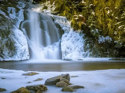 Heavenly Harp Sounds With Waterfalls