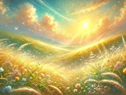 Joyful Zephyr Over Peaceful Meadowlands